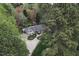 View of charming single-story home surrounded by lush greenery, including a swimming pool in the backyard at 515 S Woodland Rd, Henderson, NC 27536