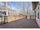 Expansive wooden deck ideal for outdoor entertaining, offering scenic views and a relaxing ambiance at 5704 Whippoorwill St, Durham, NC 27704