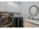 Efficient laundry room featuring modern appliances and ample storage at 6236 Annabella Rd, Rocky Mount, NC 27803