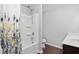 Bathroom features a shower and tub combination and a single sink at 624 Metro Station, Apex, NC 27502