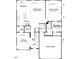 Detailed first-floor plan showcasing the layout with the kitchen, owner's suite, dining, and garage at 1016 Channel Drop Lp, Zebulon, NC 27597