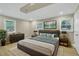 Spacious bedroom with a king-size bed, neutral tones, ample natural light, and stylish decor at 1041 Limerick Ln, Durham, NC 27713