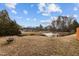 View of the backyard overlooking a peaceful pond with a fountain at 1104 Pebblestone Dr, Durham, NC 27703
