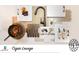 Cigar Lounge kitchen concept features a modern black faucet, stylish tile selections and white cabinetry at 122 Weavers Grove Dr, Chapel Hill, NC 27514