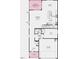 Detailed first-floor floor plan of a home showing the layout of the kitchen, gathering room, flex space and the garage at 136 Blue Butterfly Dr, Angier, NC 27501