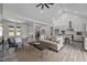 Bright and airy living space with modern decor, seamlessly connected to the dining and kitchen areas at 1604 Palmer Dr, Graham, NC 27253