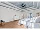 Bright main bedroom featuring a trey ceiling, with lots of natural light at 1636 Sweetwater Ln, Raleigh, NC 27610