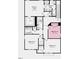 Upstairs floor plan featuring bedrooms, bathrooms, and laundry area at 174 Blue Butterfly Dr, Angier, NC 27501