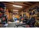 Finished basement area set up as a home gym at 207 Linden Ave, Raleigh, NC 27601