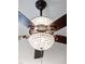 Beautiful ceiling fan featuring a crystal sphere light fixture at 207 Linden Ave, Raleigh, NC 27601