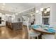 Open living space featuring a dining area, living room, and kitchen at 242 Sweet Pine Cir, Pittsboro, NC 27312