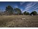 Large grassy front yard featuring mature trees and outbuildings, showcasing a spacious outdoor area at 2518 Pilot Riley Rd, Zebulon, NC 27597