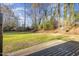 Spacious backyard with mature trees and natural surroundings at 2606 Landis Dr, Durham, NC 27705