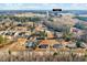 An aerial view of the property with nearby I-95 entrance at 0.6 miles away at 307 S Main St, Four Oaks, NC 27524