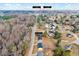 An aerial view of 307 S Main St, showing proximity to Four Oaks Elem and surrounding neighborhood at 307 S Main St, Four Oaks, NC 27524