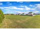 Spacious backyard with a privacy fence, offering a safe and secluded space for outdoor enjoyment and recreation at 310 Mineral Spring Ln, Fuquay Varina, NC 27526