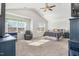 Bright main bedroom with high ceilings, plenty of natural light, and ample space for relaxation at 310 Mineral Spring Ln, Fuquay Varina, NC 27526