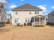 A backyard area shows grass, fence, patio, seating area, and trees at 4508 Brintons Cottage St, Raleigh, NC 27616