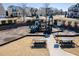 Community playground with slides and picnic tables in a fenced area at 4508 Brintons Cottage St, Raleigh, NC 27616