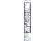 An abstract plan showing lot size and building size at 521 Eastwood St, Durham, NC 27703