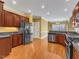 Spacious kitchen featuring stainless steel appliances and lots of cabinet space at 5661 Quail Covey Ln, Wendell, NC 27591