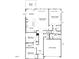 Detailed first-floor plan showcases the layout including kitchen, bedrooms, bathrooms, and a two-bay garage at 720 Hipwood Dr, Zebulon, NC 27597
