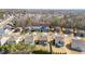Aerial view of the neighborhood showcasing the home's location and surrounding landscape at 1008 Scotch Pine Way, Mebane, NC 27302