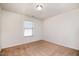 This bedroom features neutral walls, carpet, and one window with blinds at 1008 Scotch Pine Way, Mebane, NC 27302