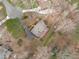 Birds-eye view showcasing the property's landscaping and driveway at 115 Perth Pl, Durham, NC 27712