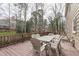 Spacious deck ideal for entertaining with views of the landscaped backyard at 115 Perth Pl, Durham, NC 27712