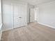 Bright bedroom features neutral carpet and large closet at 120 Whistling Way # Cary Traditiol, Lillington, NC 27546