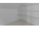 Walk-in closet features wire shelving and neutral walls and geometric flooring at 1208 Anora Dr, Apex, NC 27502