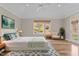 Serene main bedroom featuring a spacious layout and natural light at 1208 Anora Dr, Apex, NC 27502