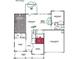 First floor plan featuring kitchen, breakfast area, great room, study, and two-car garage at 1216 Opal Ln # 90, Durham, NC 27705