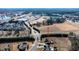 Aerial view showcases the home's location near Flowers Crossroads and surrounding neighborhoods at 17 Beckwith Ave, Clayton, NC 27527