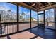 Relaxing screened porch overlooking a beautifully landscaped backyard, perfect for outdoor living at 17 Beckwith Ave, Clayton, NC 27527