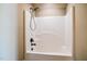 A close-up shot of a white shower with black hardware including a shower head and faucet at 17 Beckwith Ave, Clayton, NC 27527