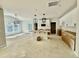 Open concept kitchen with island and modern light fixtures at 1849 Ballard Rd # Holly Georgian, Fuquay Varina, NC 27526