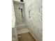 Luxurious marble shower with rainfall shower head and built-in niche at 1849 Ballard Rd # Holly Georgian, Fuquay Varina, NC 27526