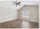Spacious bedroom with vaulted ceiling, ceiling fan and bright window at 20 Patterson Dr, Angier, NC 27501