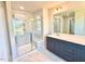 Bathroom with a shower and vanity at 22 Whistling Way # Holly Farmhouse, Lillington, NC 27546