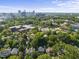 Aerial view of homes in a city neighborhood on a sunny day at 230 E Park Dr, Raleigh, NC 27605