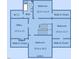 Upper-level floor plan featuring bedrooms, bathrooms, and walk-in closets at 230 E Park Dr, Raleigh, NC 27605