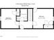 Second floor plan featuring two bedrooms and a bathroom, showcasing the layout and dimensions at 3738 Lindsey Woods Rd, Hillsborough, NC 27278