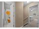 Hallway view with the bathroom and bedroom entrances offering easy access to the home's facilities at 3738 Lindsey Woods Rd, Hillsborough, NC 27278