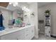 Bright bathroom with double sinks and vanity at 40 Cinnamon Teal Way, Youngsville, NC 27596