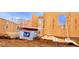 New home construction featuring wood framing, and lumber, showcasing the building process at 48 Longdale Dr, Graham, NC 27253