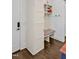 Beautiful mudroom with built-in storage, coat hooks, and bench seating for organization and convenience at 5040 Shakori Trl, Chapel Hill, NC 27707