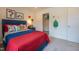 A cozy bedroom filled with unique Lego themed decorations, providing a playful retreat at 505 Marthas View Way, Wake Forest, NC 27587