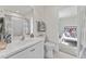 Bright bathroom with vanity sink, a toilet and a shower/bathtub combo at 509 Marthas View Way, Wake Forest, NC 27587